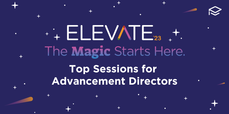 title card for advancement directors top sessions blog