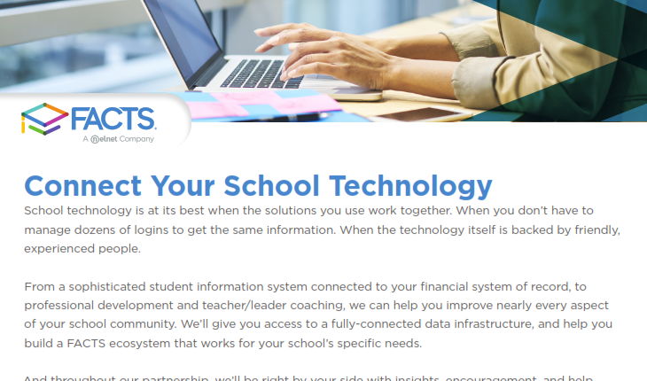 A screenshot of a web page regarding school technology