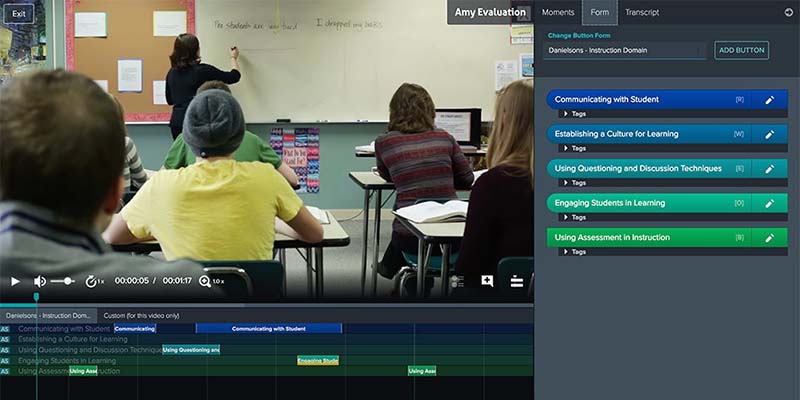 Example of Vosiac's video observing a teacher in the classroom.