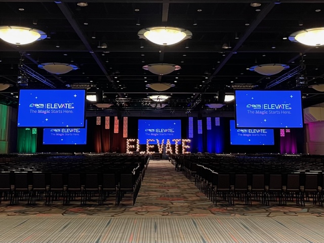 The main hall for the Elevate 2023 conference