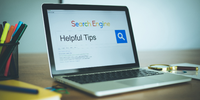 Search engine pulled up searching helpful tips
