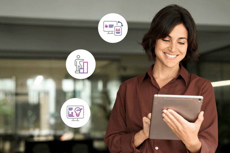 School IT professional using an ipad
