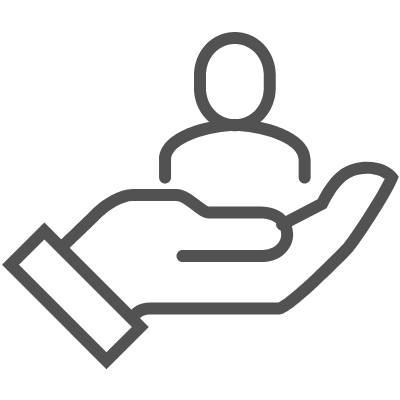 figure in the palm of a hand